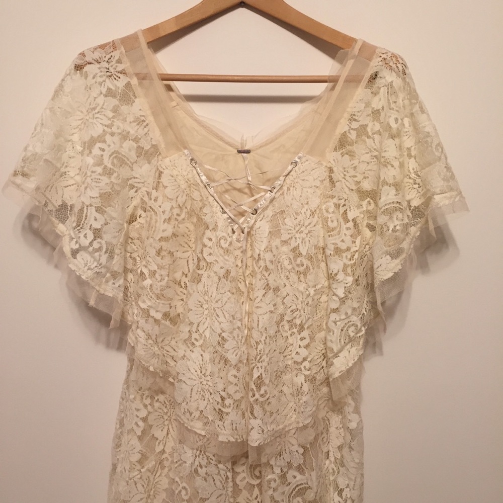 Free People Lace Butterfly Sleeve Dress - Picture 2 of 4